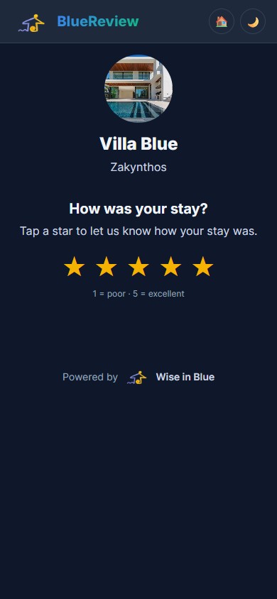 Guest view — rating prompt